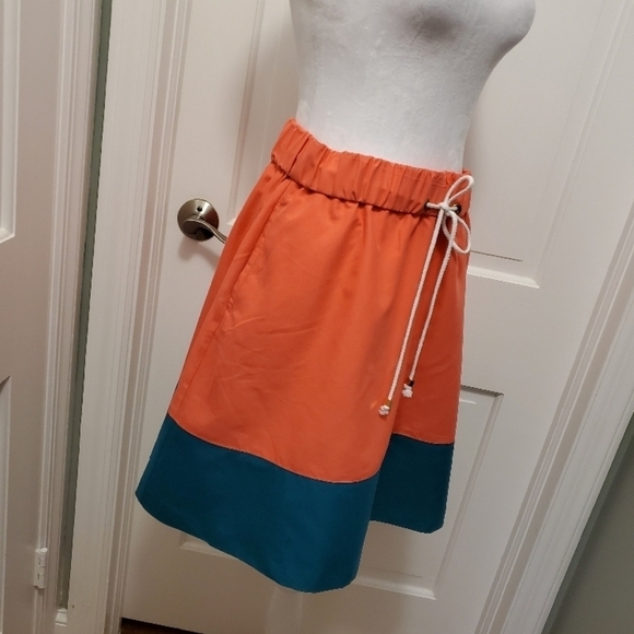 Meg Campbell Golf wear Orange & Teal Women's Skirt Size Medium - Picture 7 of 9